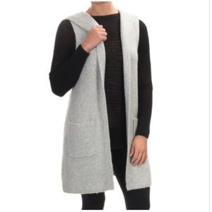 Tahari wool blend hooded cardigan